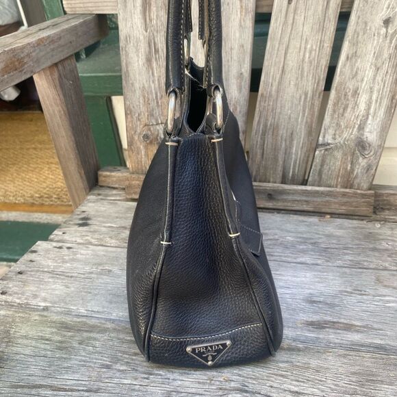 Prada Cervo Moon Hobo bag in black - Picture 12 of 15